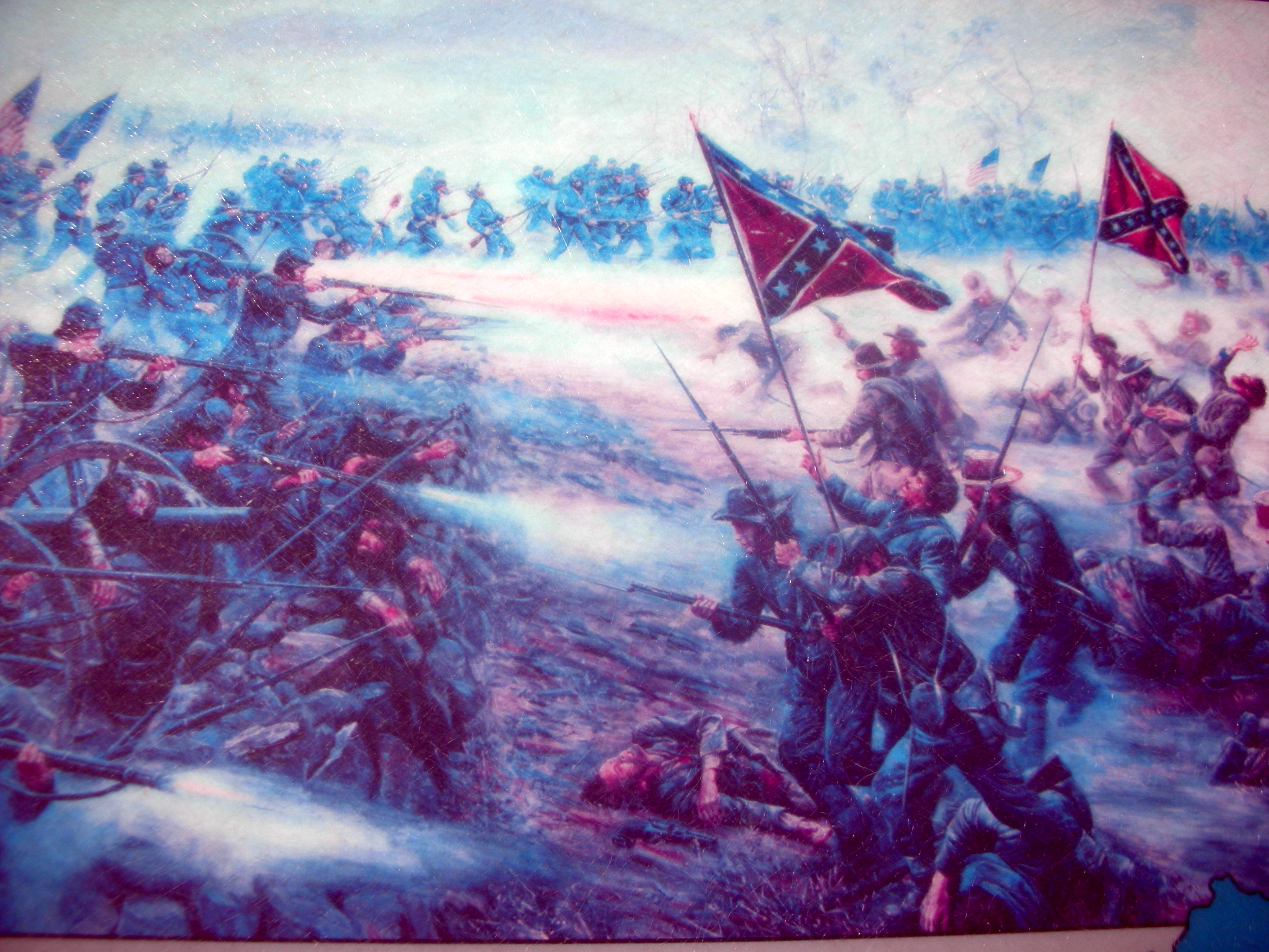 Civil War depiction at Gettysburg National Military Park.