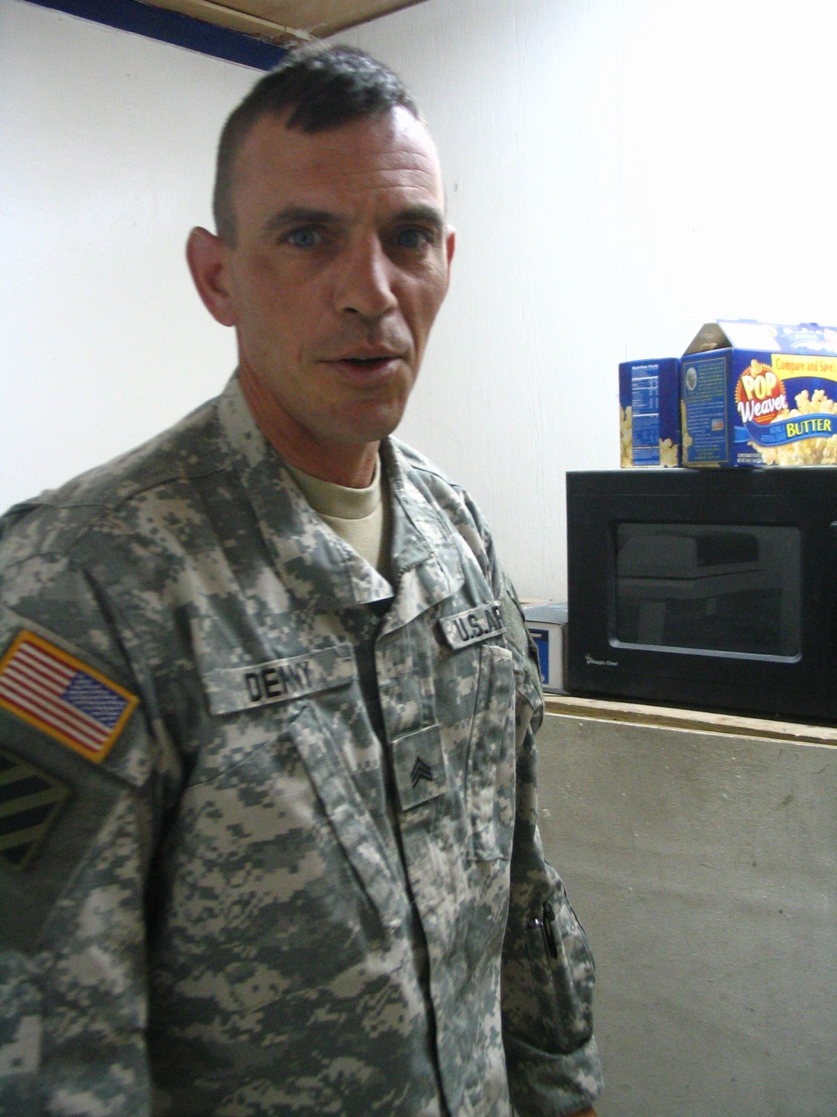 Denny in the Charlie Company TOC at Camp Liberty. March 2006.